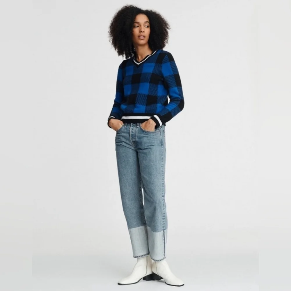 Rag & Bone GABBY V-NECK Sweater 100% Extra Fine Wool. - Picture 2 of 12